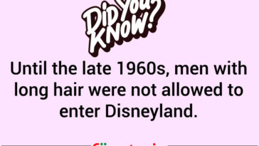 Until the late 1960s, men with long hair were not allowed to enter Disneyland.