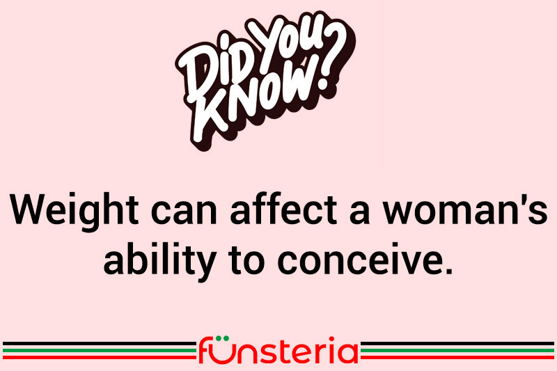 Weight can affect a woman's ability to conceive.